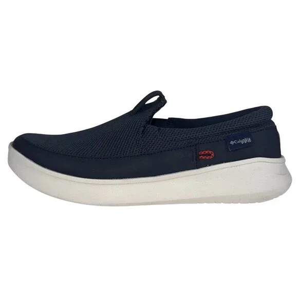Columbia Mens Size 8 Nocturnal Blue Boatside Breathe PFG Boat Slip On Shoes New